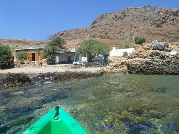 In canoa presso Plakias, sud di Creta