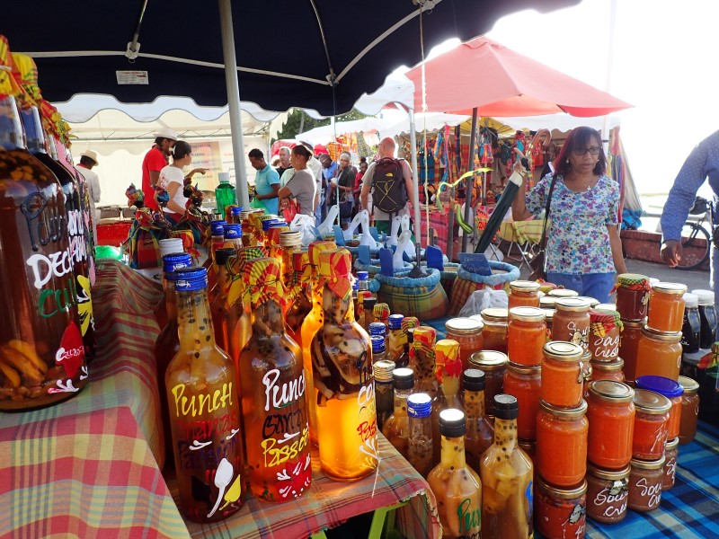 Handcraft market at Sainte Anne, Guadeloupe