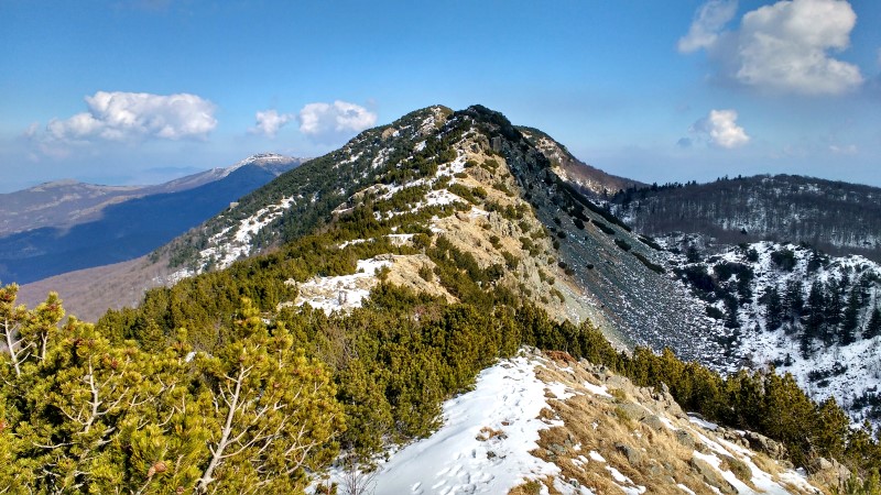 La cresta del Monte Nero