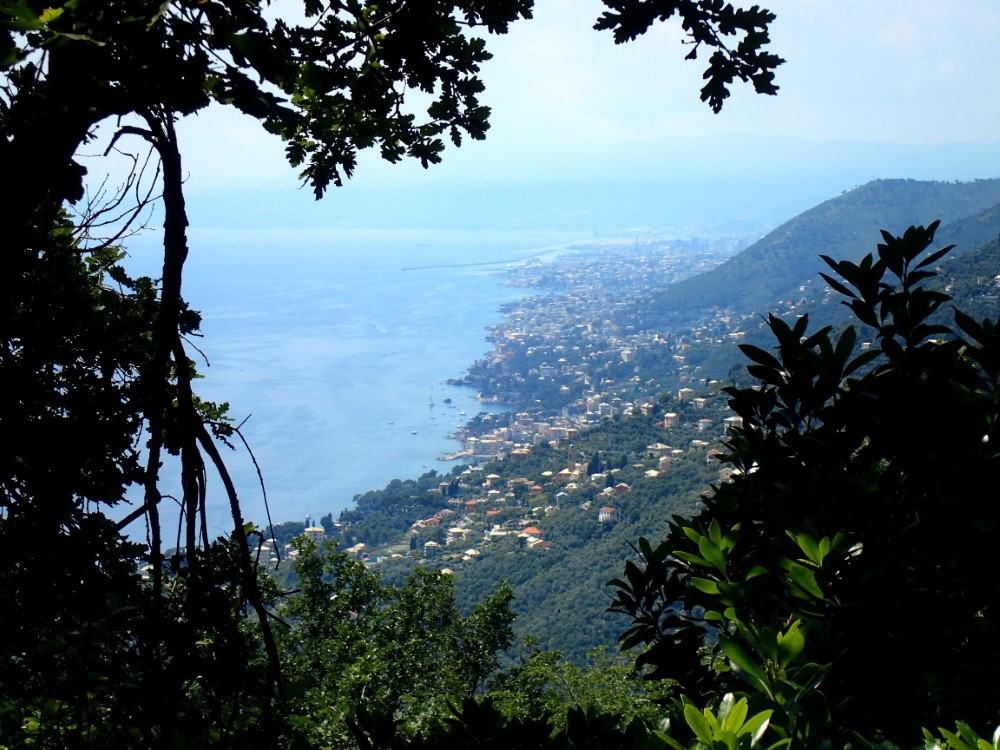 Panorama verso Genova dal sentiero