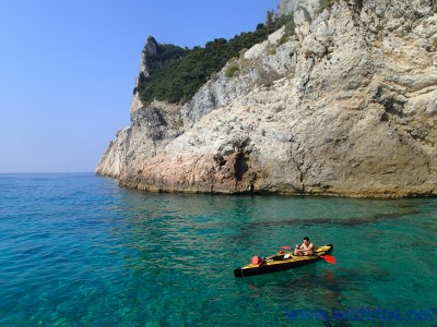 Kayak at Capo Noli, Liguria
