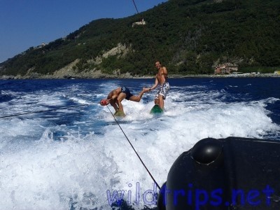 Wakeboarding in the Italian Riviera