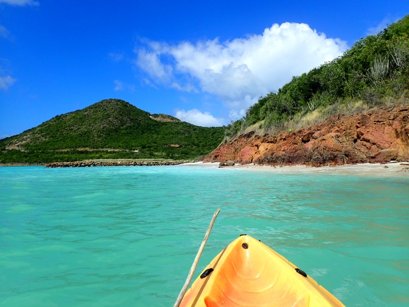 In kayak a Jolly Harbour, Antigua