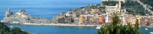 Portovenere viewed from Palmaria, Italian Riviera
