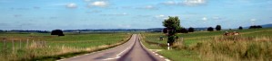 Road in the French county, France