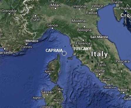 Mappa vacanze a vela in Toscana