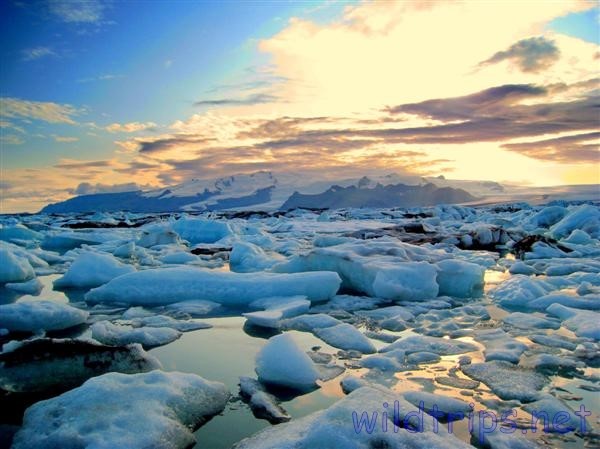 La laguna di ghiacci del Jokulsarlon in Islanda