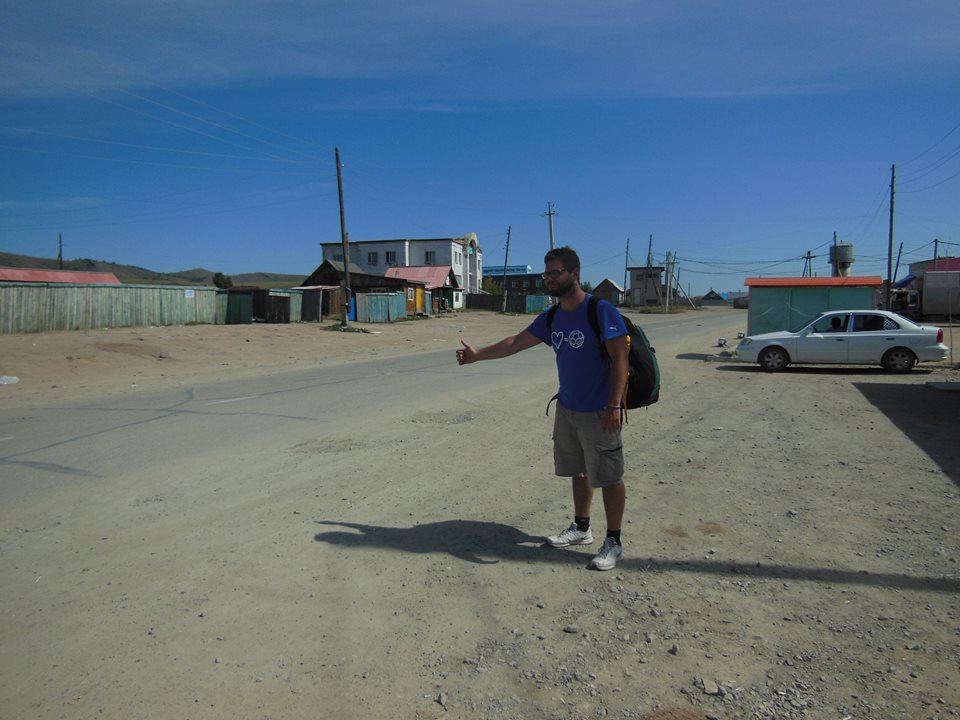 Autostop in Mongolia