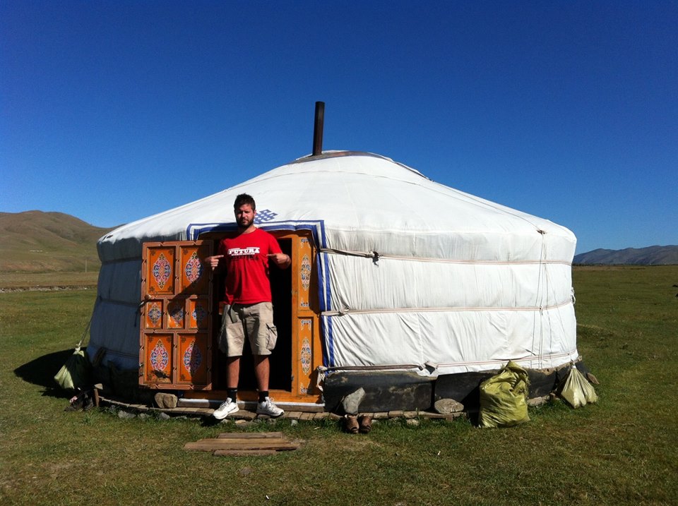 Tenda nella steppa della Mongolia