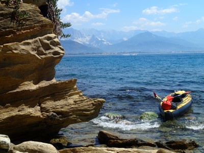 Punta Corvo in kayak, Liguria