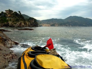 Kayak a Recco, Liguria