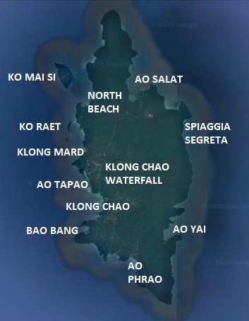 Mappa turistica di Koh Kood