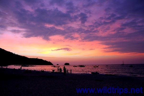 Nai Yang beach, Phuket: tramonto in spiaggia